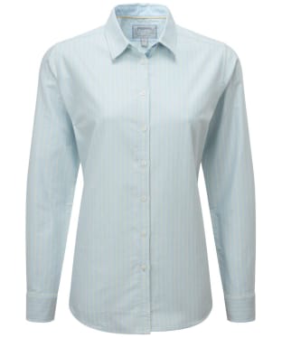 Women’s Schoffel Soft Long Sleeve Oxford Shirt - Pale Blue / Lemon Stripe