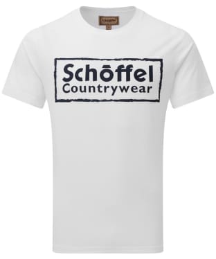 Men’s Schoffel Heritage T-Shirt - White / Navy Logo