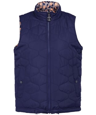 Women's Barbour Printed Reversible Apia Gilet - Eternal Ink / Light Trench Starling Print