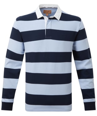 Men’s Schoffel St Mawes Rugby Shirt - Navy / Pale Blue Stripe
