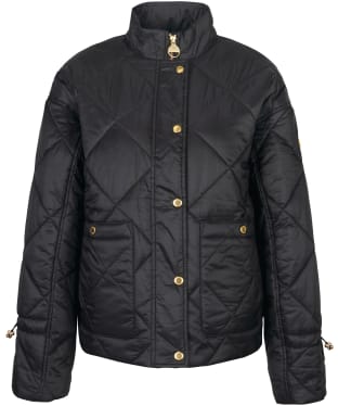 Women's Barbour International Falkenberg Quilted Jacket - Black / Northumberland Check