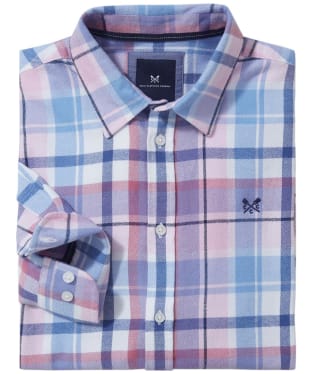 Men’s Crew Clothing Brushed Flannel Oversized Check Shirt - Blue / Pink