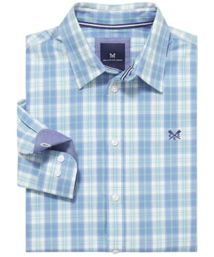 Men’s Crew Clothing Newton Brushed Cotton Flannel Shirt - Blue