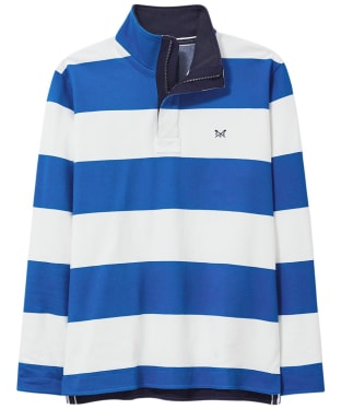 Men's Crew Clothing Padstow Pique Sweatshirt - Ecru / Blue