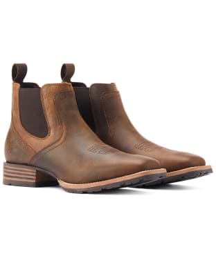 Men's Ariat Hybrid Low Boy Leather Boots - Stone