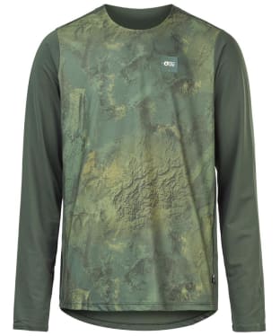 Men's Picture Osborn Printed Long Sleeved Tech T-Shirt - Geology Green