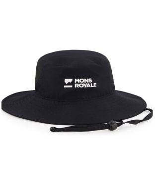 Mons Royale Velocity Wide Brim Boonie Hat With Chin Strap - Black