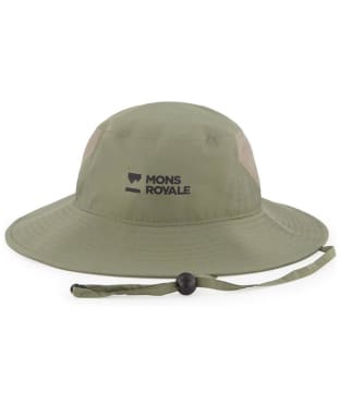 Mons Royale Velocity Wide Brim Boonie Hat With Chin Strap - Olive