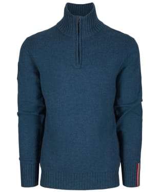 Men's Amundsen Deck Half Zip Cotton Mix Sweater - Faded Navy