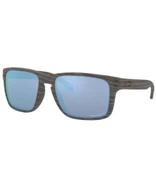 Oakley Holbrook XL (Wide Face) Sports Sunglasses - Prizm Deep H2O Polarized lens - Woodgrain