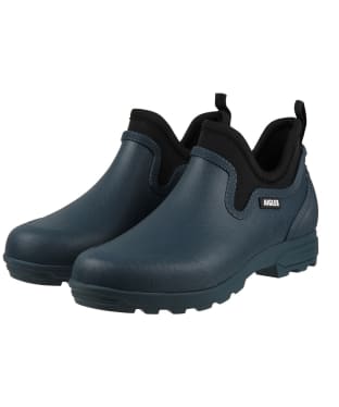 Women's Aigle Lessfor Plus Ankle Wellington Boots - Storm Blue / Noir