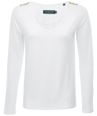 Women’s Holland Cooper Long Sleeve V-Neck T-Shirt - White