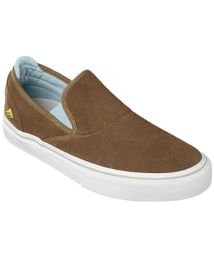Men’s Emerica Wino G6 Slip-On Skate Shoes - Brown / Blue