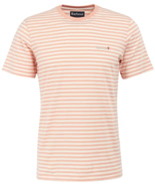 Men's Barbour Bilting Stripe T-Shirt - Faded Orange