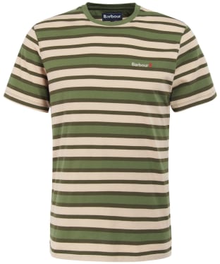 Men's Barbour Crundale Stripe T-Shirt - Burnt Olive