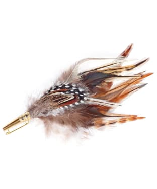 Heather Spotty Guineafowl Saddle Feather Hat Mount - Natural