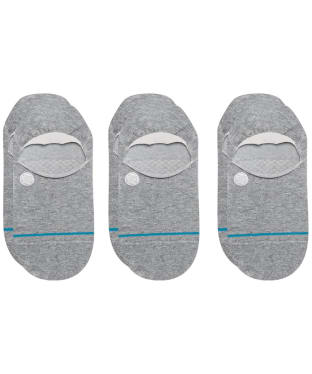 Stance Icon No Show Combed Cotton Socks 3 Pack - Heather Grey