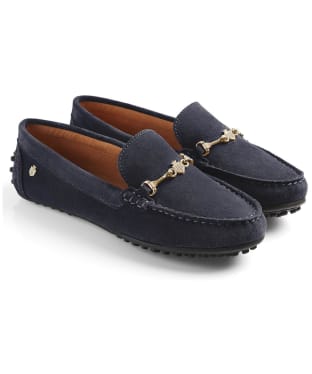 Women’s Fairfax & Favor Trinity Driving Shoes - Navy Suede