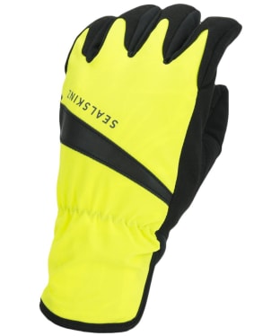 SealSkinz Bodham Waterproof All Weather Cycle Gloves - Neon Yellow / Black