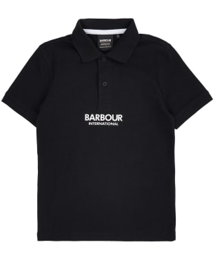 Boy's Barbour International Formula Polo Shirt, 6-9yrs - Black