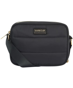 Women's Barbour International Monaco Quilt Crossbody Bag - Black