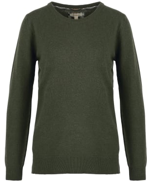 Women’s Barbour Pendle Crew Knit Sweater - Warm Olive / Fawn