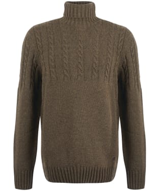 Men's Barbour Duffle Cable Rollneck Jumper - Willow Green