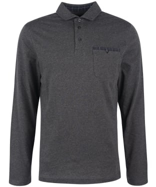 Men's Barbour Long Sleeve Corpatch Polo Shirt - Charcoal