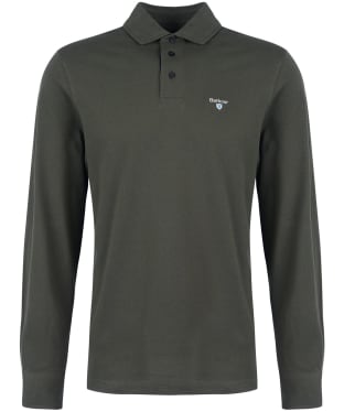 Men's Barbour Firbank Long Sleeve Polo Shirt - Olive