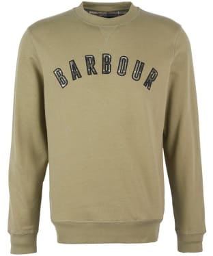 Men's Barbour Debson Crew Sweatshirt - Bleached Olive