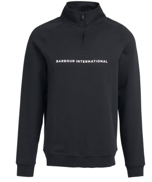 Men's Barbour International Motored Funnel Sweatshirt - Black