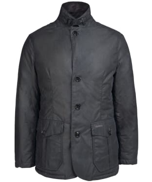 Men's Barbour Winter Lutz Waxed Jacket - Grey / Black Slate