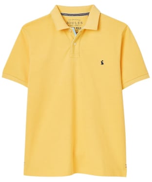 Men's Joules Woody Short Sleeve Cotton Polo Shirt - Pale Yellow