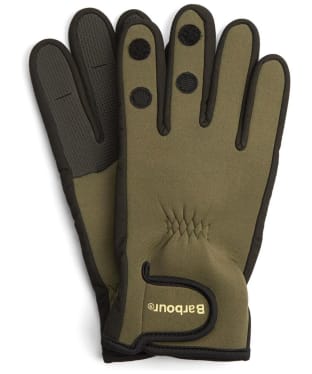 Men's Barbour Neoprene Gloves - Green