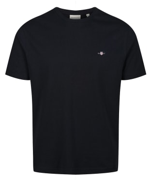 Men's Gant Regular Shield Short Sleeve Cotton T-Shirt - Black