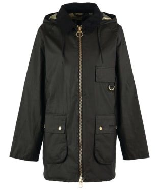 Women's Barbour Highclere Waxed Jacket - Black / Classic / Dress / Ancient