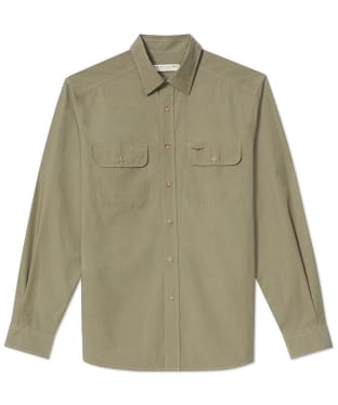 Men’s R.M. Williams Long Sleeve Cotton Bourke Shirt - Olive