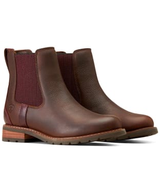 Women's Ariat Wexford Waterproof Leather Boots - Dark Brown