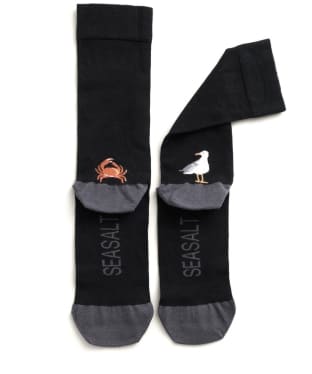 Men's Seasalt Everyday Bamboo Socks - Duality Onyx