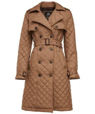 Women's Holland Cooper Grayson Quilted Trench Coat - Coffee