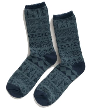 Men's Seasalt Patterned Cabin Ankle Socks - Bostraze Rich Nickel