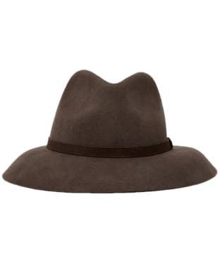 Women's Joules Hazleton Wool Fedora Hat - Dark Brown