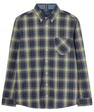 Men's Joules Goodridge Classic Fit Cotton Shirt - Green / Blue Check