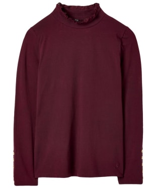 Women's Joules Amy Roll Neck Top - Burgundy