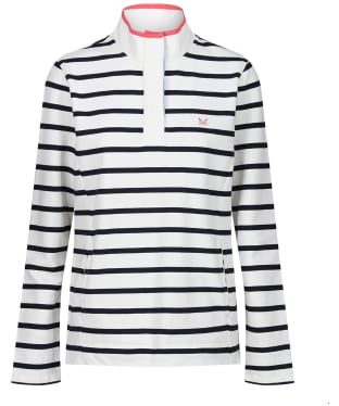 Women's Crew Clothing Padstow Pique Sweater - White / Navy