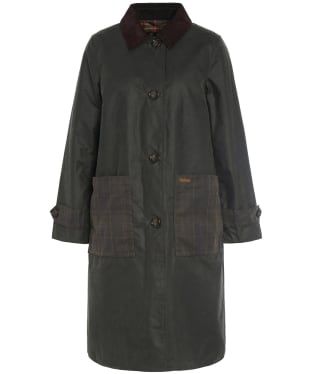 Women's Barbour Newholm Waxed Cotton Jacket - Sage / Classic