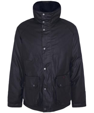 Men's Barbour Saltburn Waxed Cotton Jacket - Black