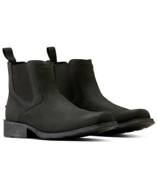 Men’s Ariat Midtown Rambler Leather Ankle Boots - Matte Black