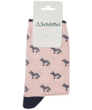 Women's Schöffel Single Cotton Socks - Pink Zebra