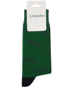 Men’s Schöffel Single Cotton Socks - Green Country Logo